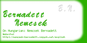 bernadett nemcsek business card